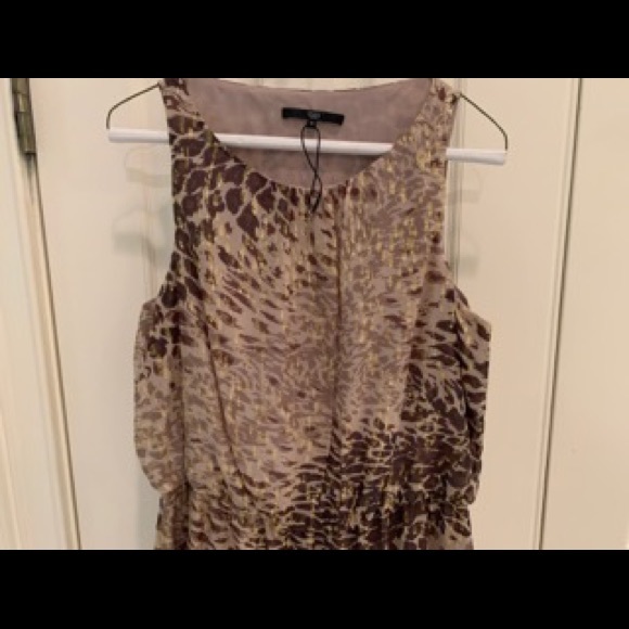Tibi animal print dress with gold flecks - Picture 4 of 4